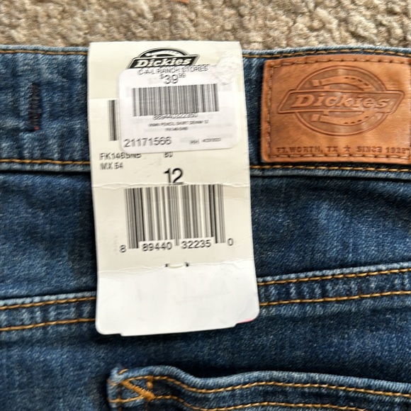 Dickies perfect shape denim skirt. Brand new with tags.  Size 12 size 14 - Picture 9 of 9